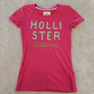 Pink and Green Hollister Brand Tee Size XS